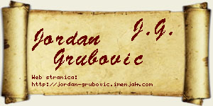 Jordan Grubović vizit kartica